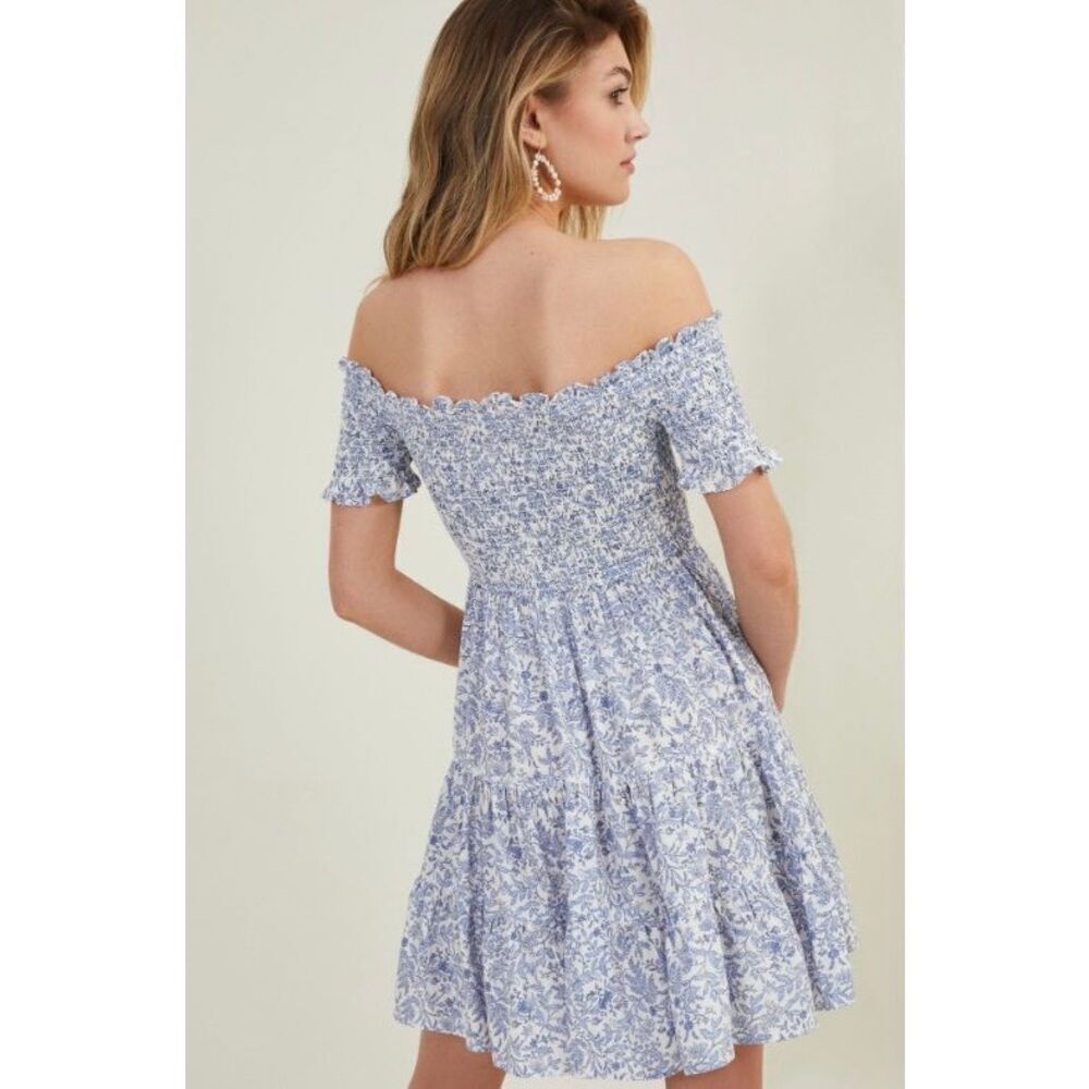 Altar’d State Clarita Off The Shoulder Dress Size Large - Picture 2 of 9
